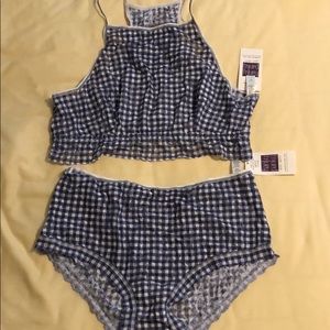 Bralette Brief Set, ruffled and lace